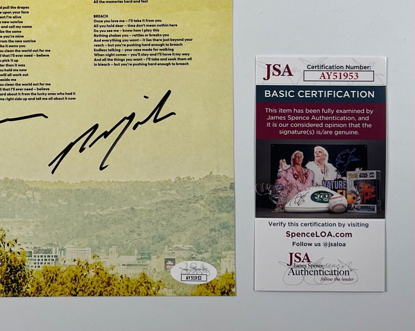 Keanu Reeves JSA Autograph Signed Album Vinyl Record Album Dogstar Insert