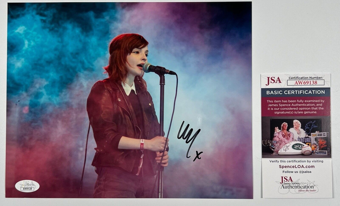 Lauren Mayberry Chvrches JSA Signed Autograph 8 x 10 photo