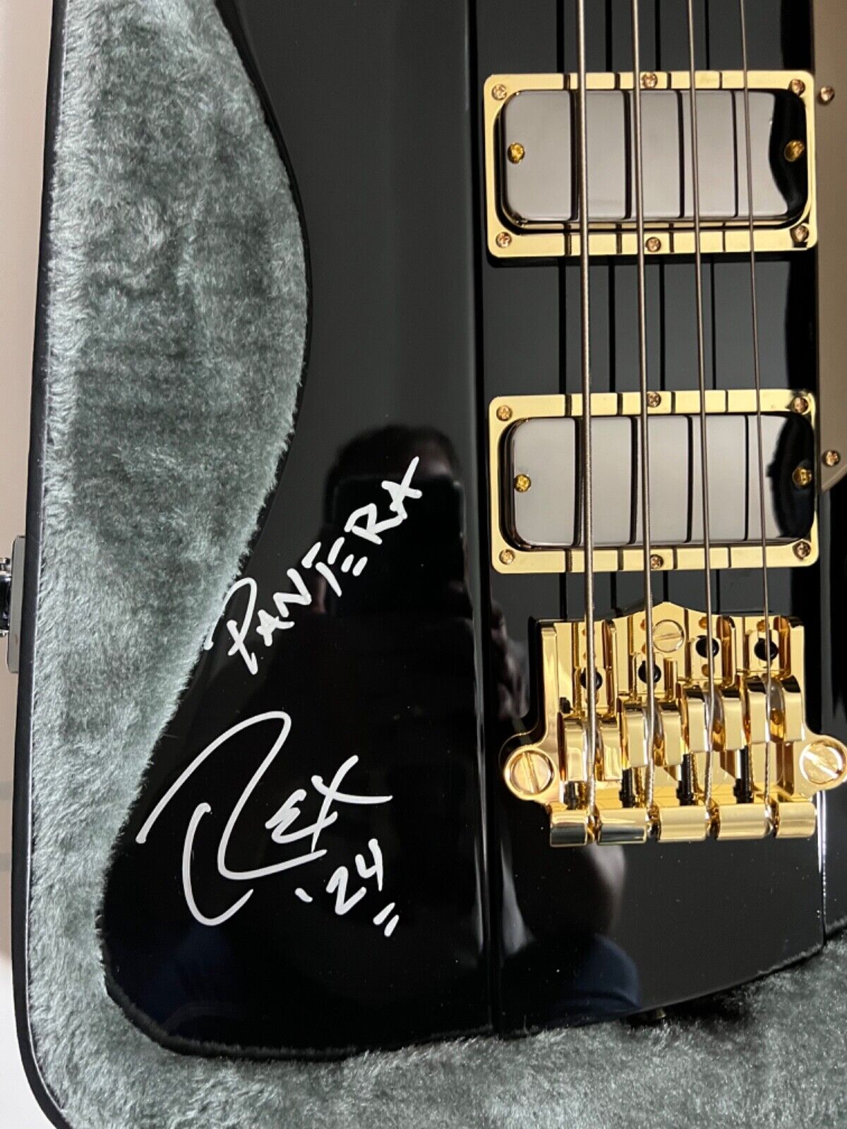 Rex Brown Pantera JSA Signed Epiphone Signature Bass Guitar