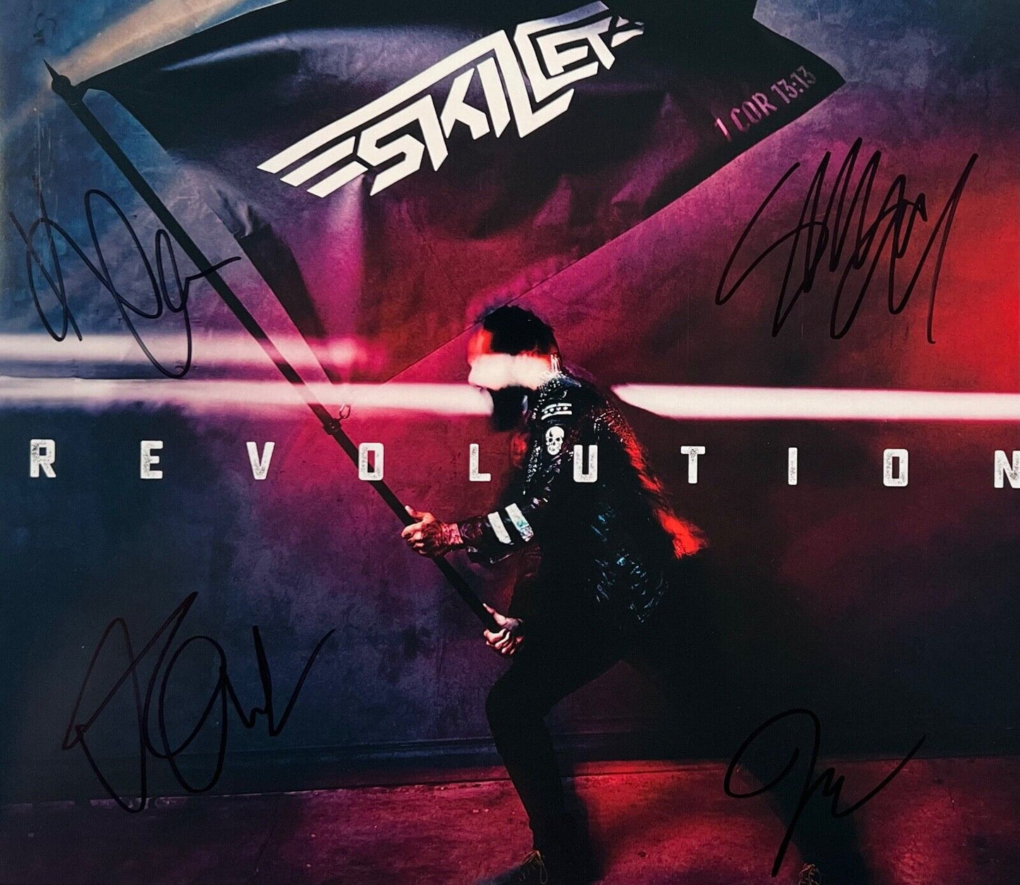 Skillet JSA Signed Autograph Record Album Vinyl Revolution