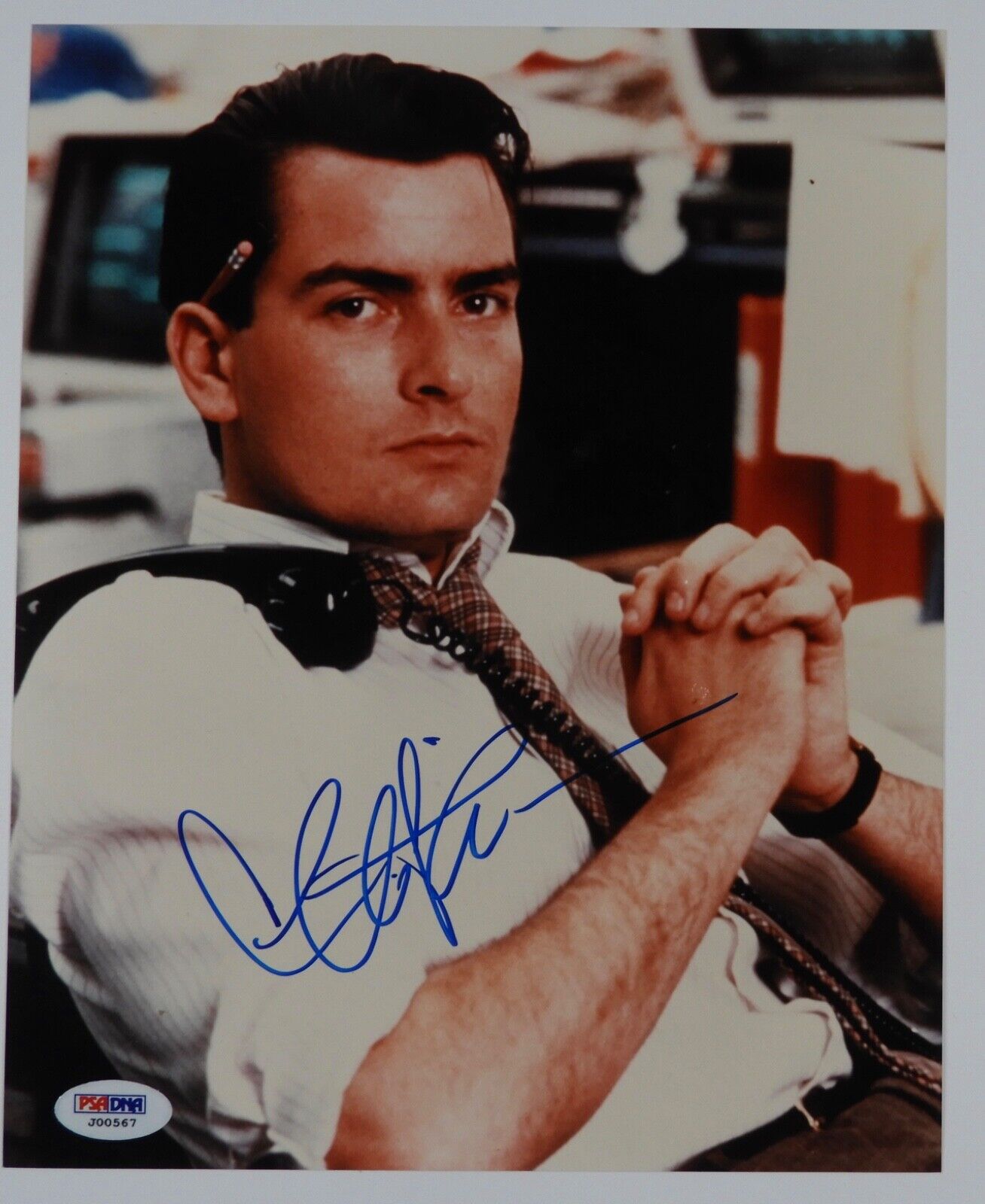 Charlie Sheen PSA Signed Autograph 8 x 10 Photo Wallstreet