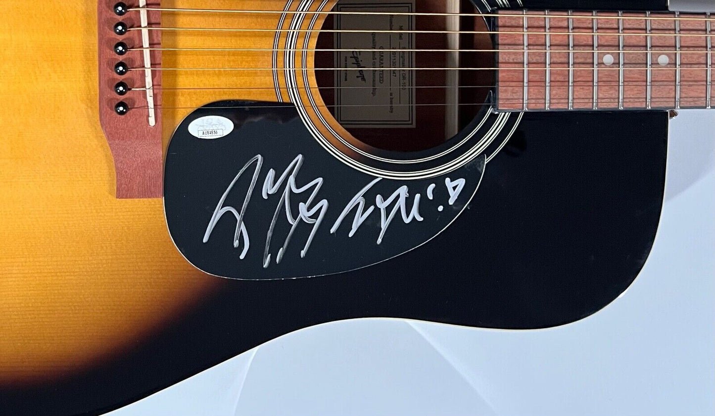 Post Malone JSA Autograph Signed Guitar Epiphone Acoustic