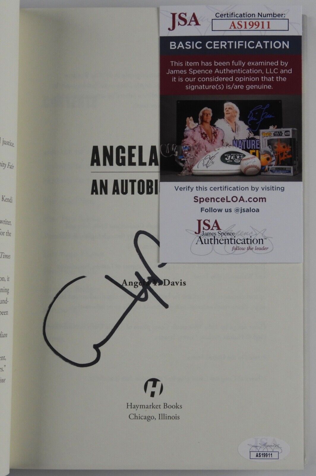 Angela Davis JSA Autograph Signed Book An Autobiography Hardcover Activist