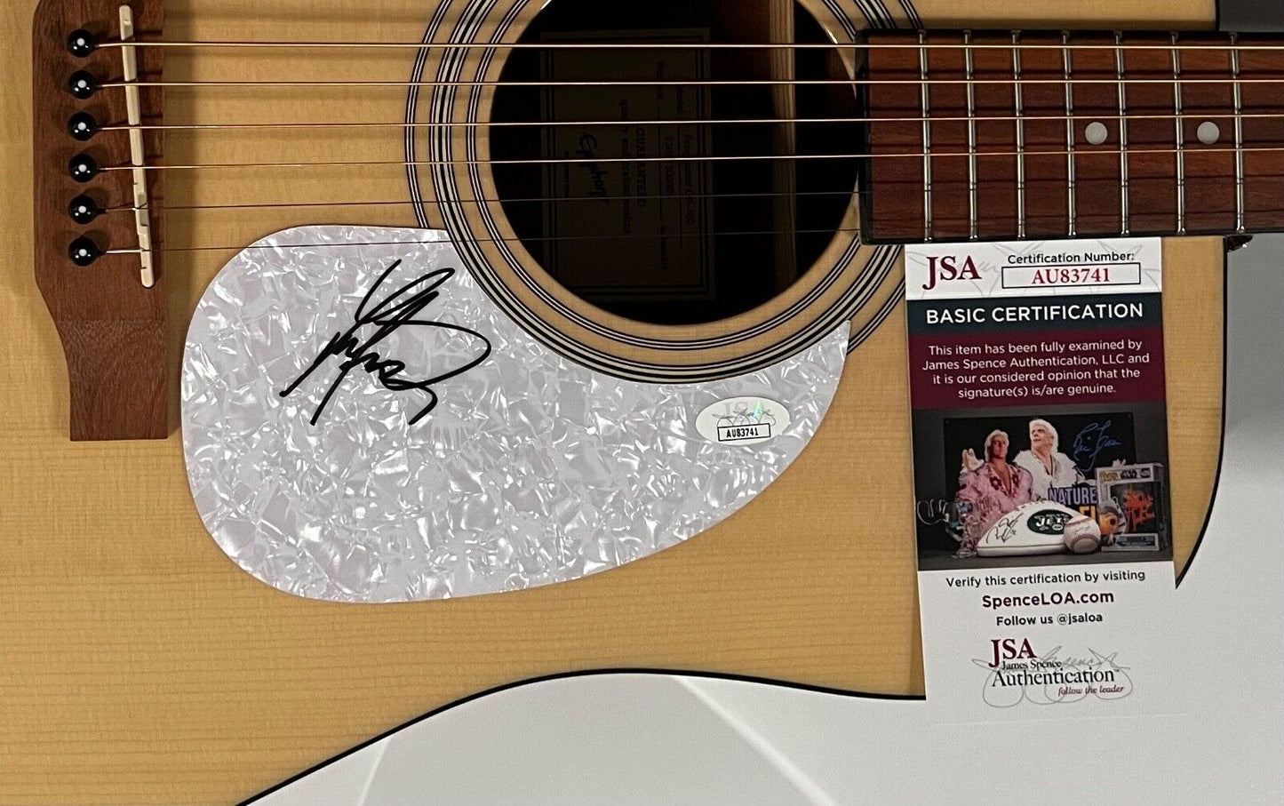 Lukas Nelson JSA Autograph Fully Signed Guitar Epiphone Acoustic