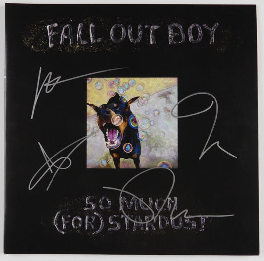 Fall Out Boy  JSA Fully Signed Autograph Album Record Vinyl So Much For Stardust