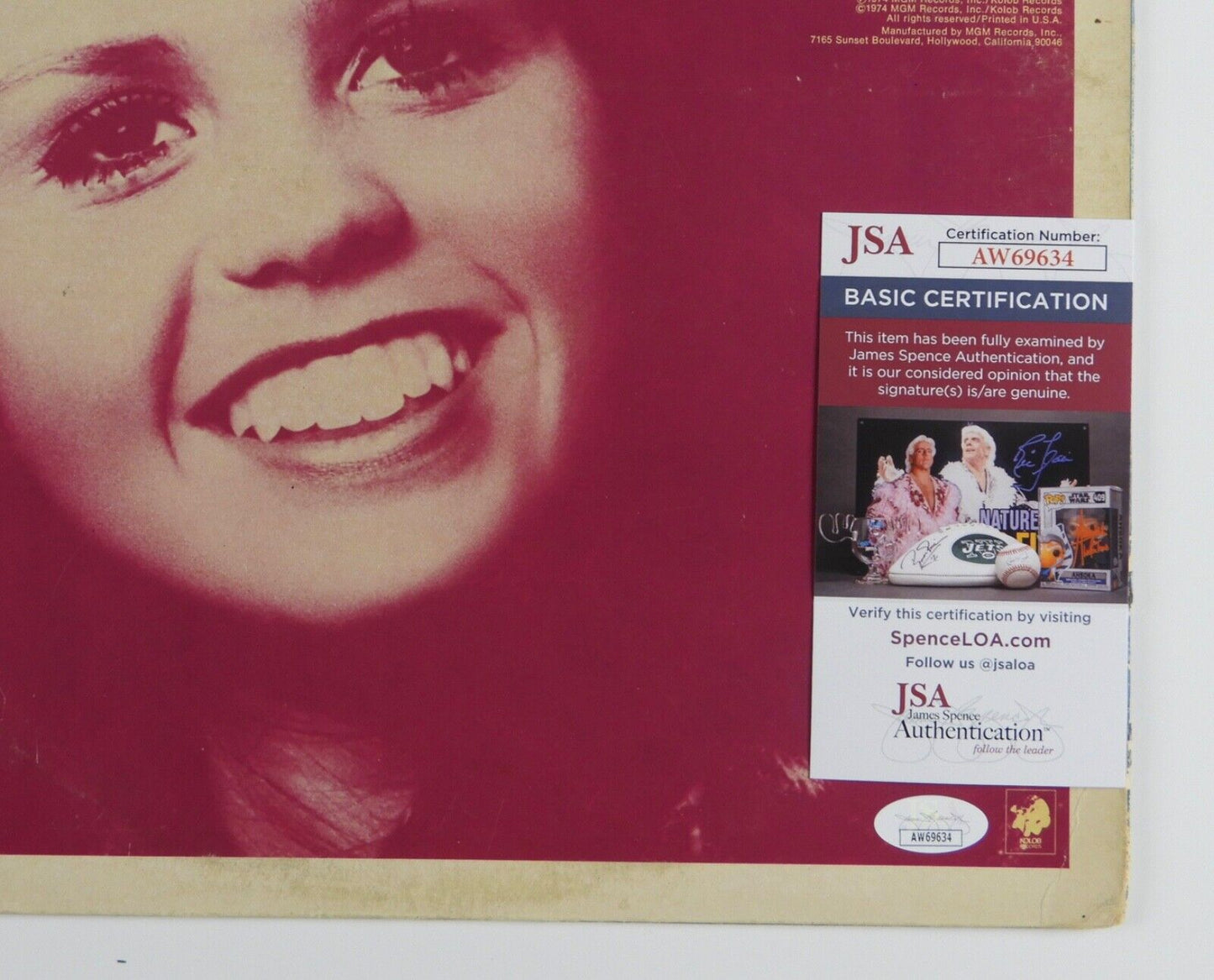 Marie Osmond JSA Signed Autograph Album Record Vinyl In My Little Corner
