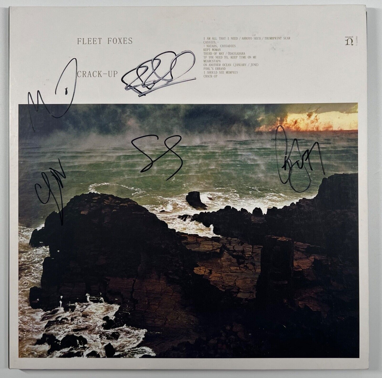 Fleet Foxes JSA Fully Autograph Signed Record Album Vinyl Crack-up