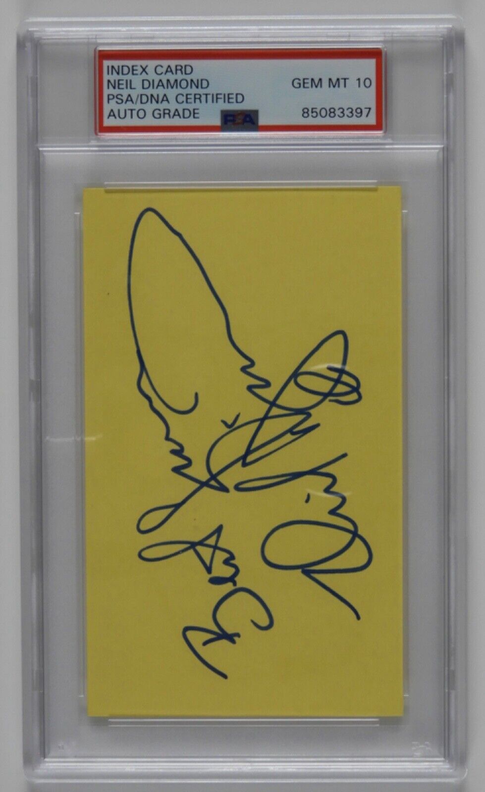 Neil Diamond PSA COA Signed Autograph Cut Encapsulation Gem Mint 10