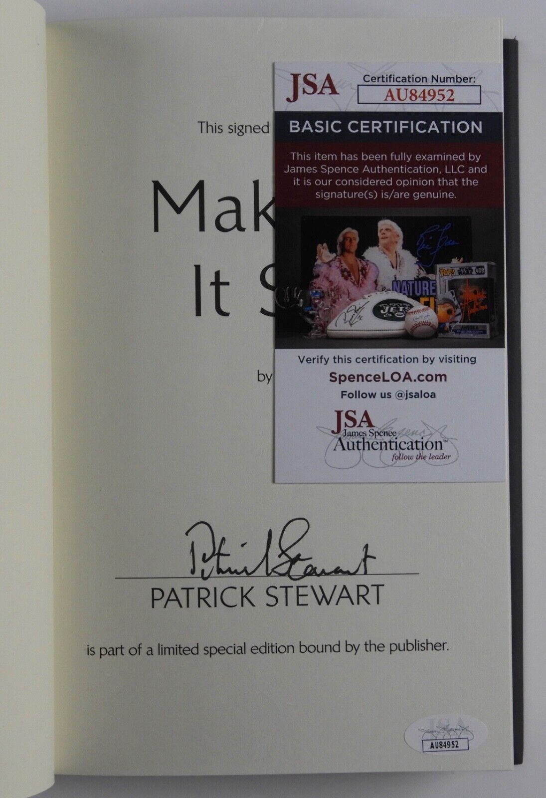 Patrick Stewart JSA Autograph Signed Book Making It So