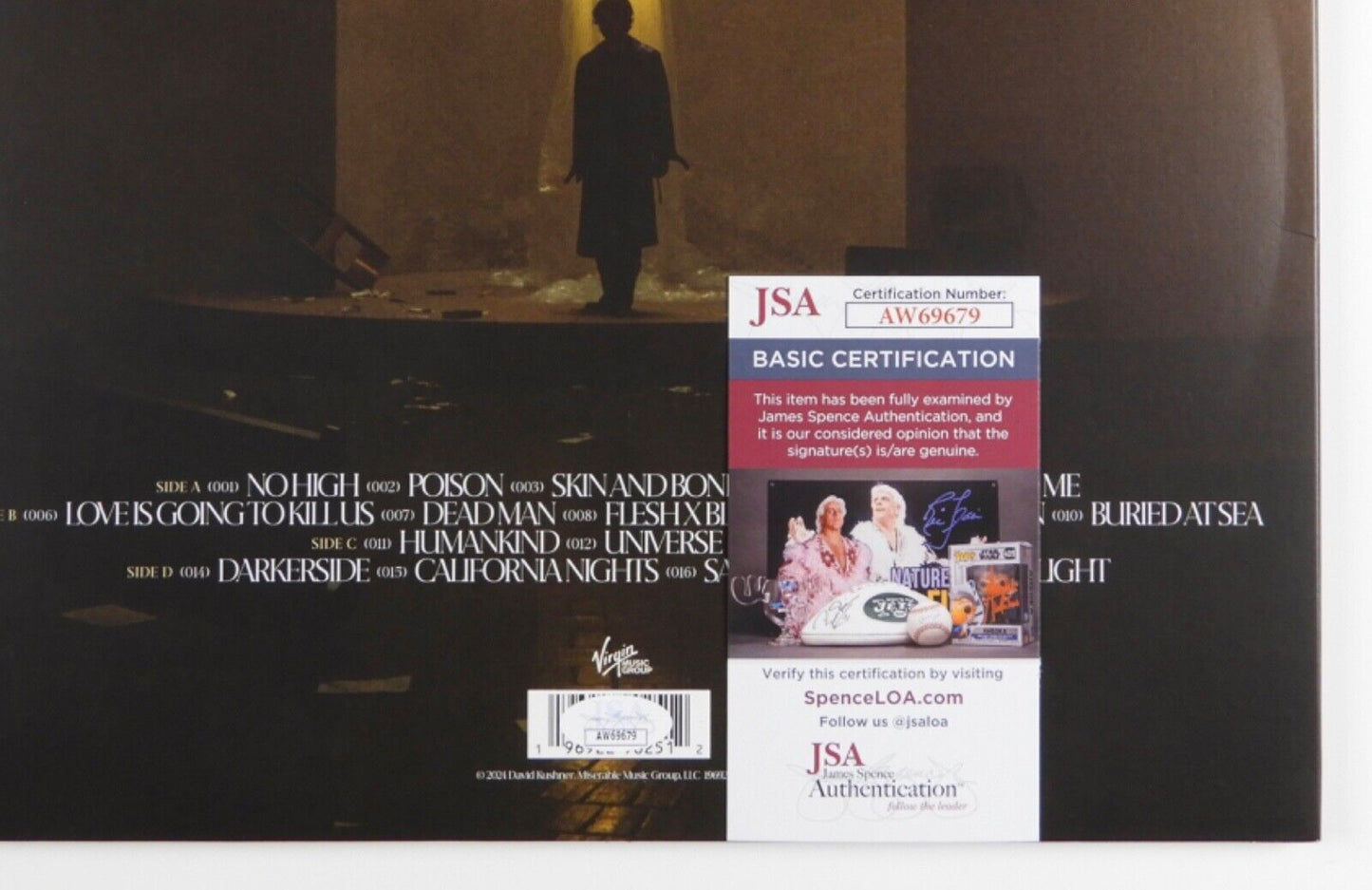David Kushner Signed Autograph Album JSA Record Vinyl The Dichotomy