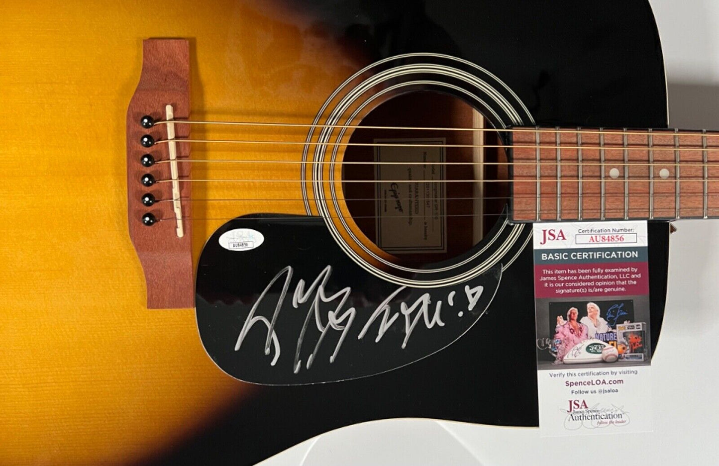 Post Malone JSA Autograph Signed Guitar Epiphone Acoustic