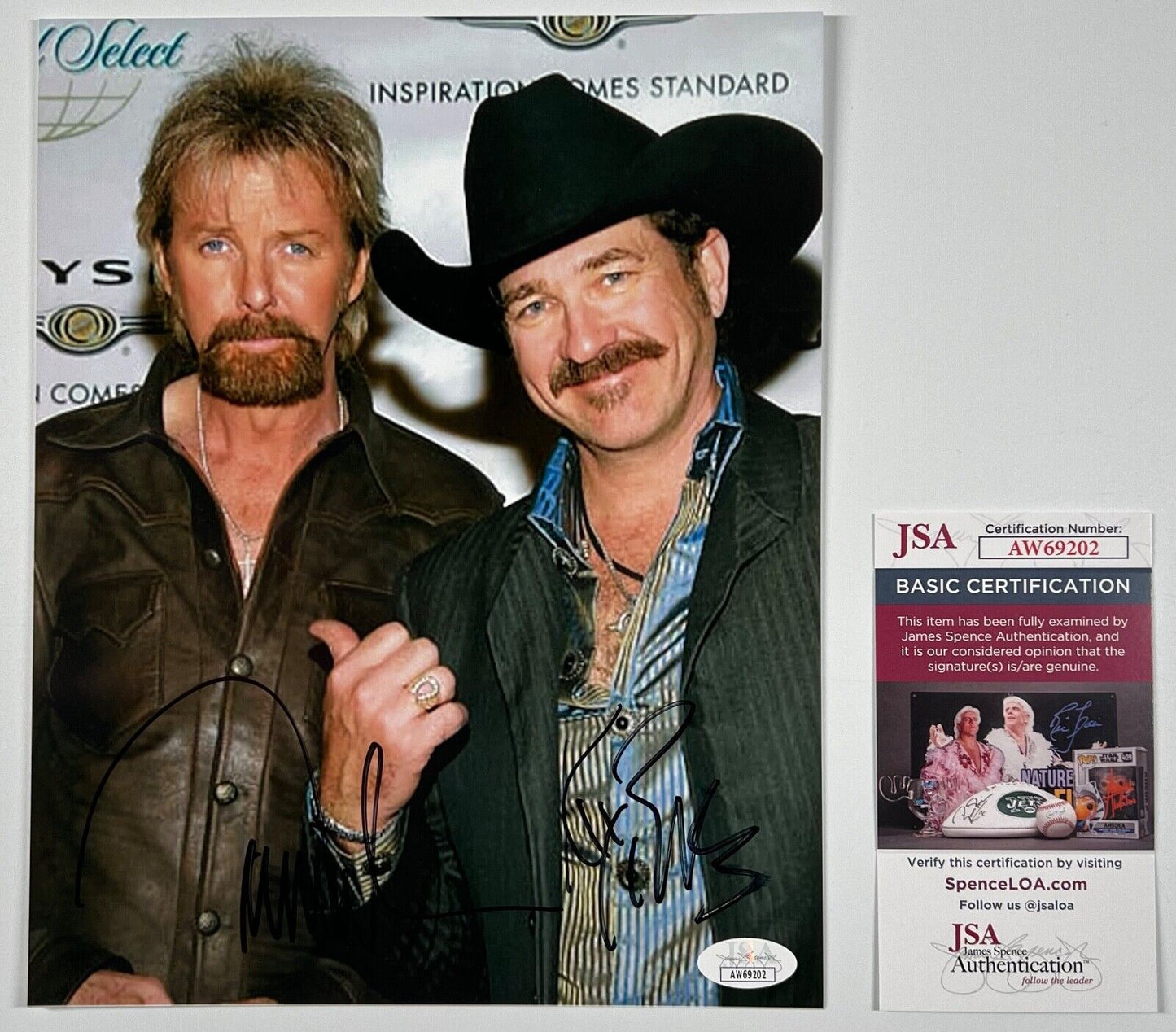 Brooks and Dunn JSA Signed Autograph Photo 8 x 10