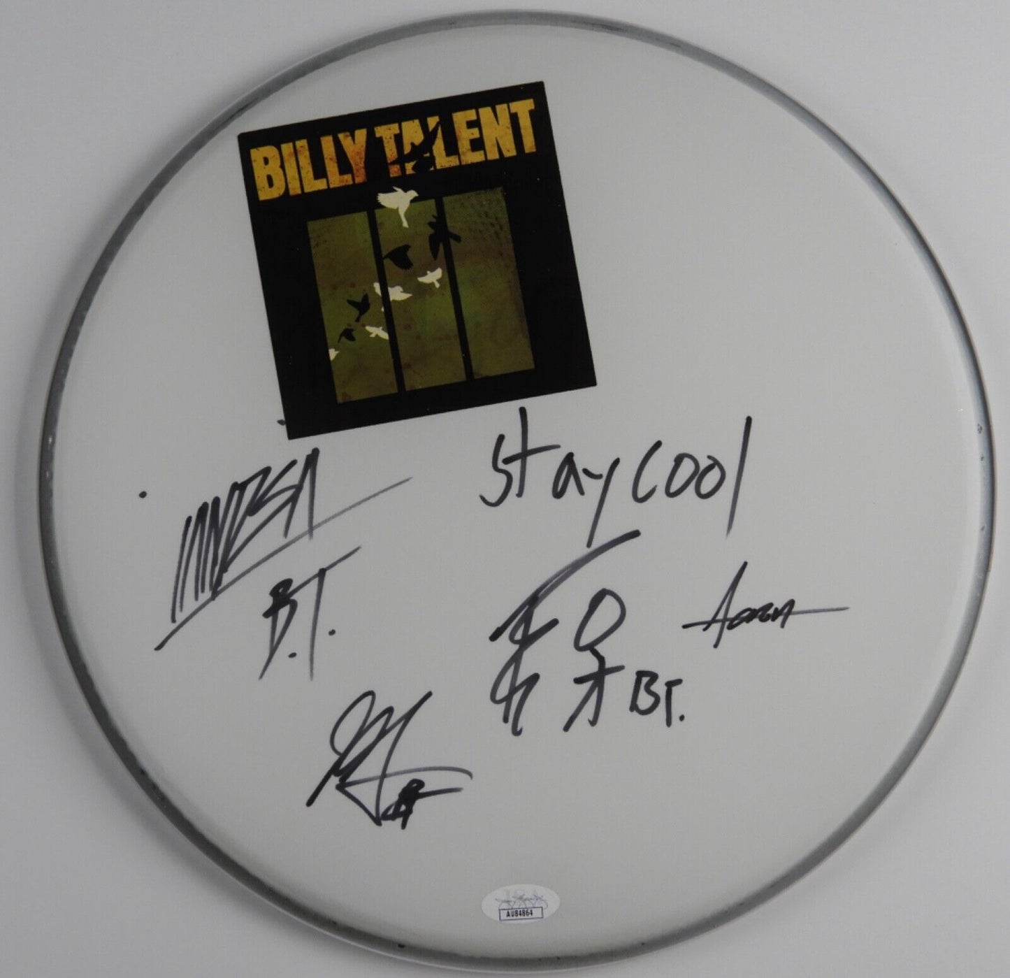 Billy Talent Band JSA Autograph Signed Drum Head COA 14"