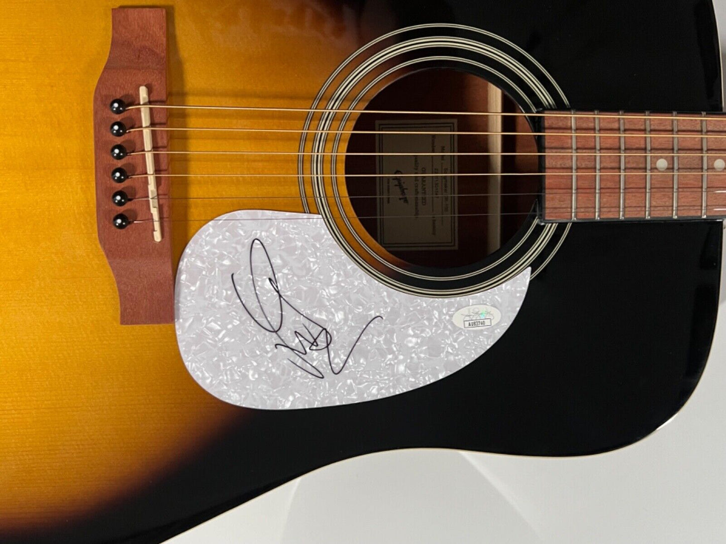 Lukas Nelson JSA Autograph Fully Signed Guitar Epiphone Acoustic