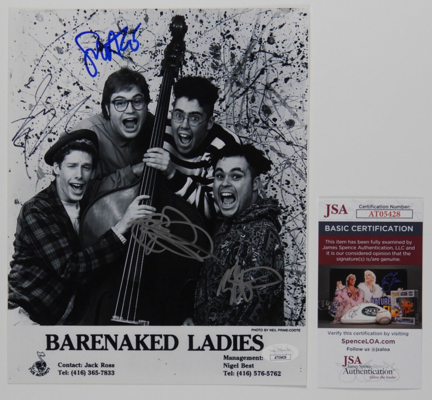 Barenaked Ladies  JSA Signed Autograph Photo Ed Robertson Jim Creeggan +