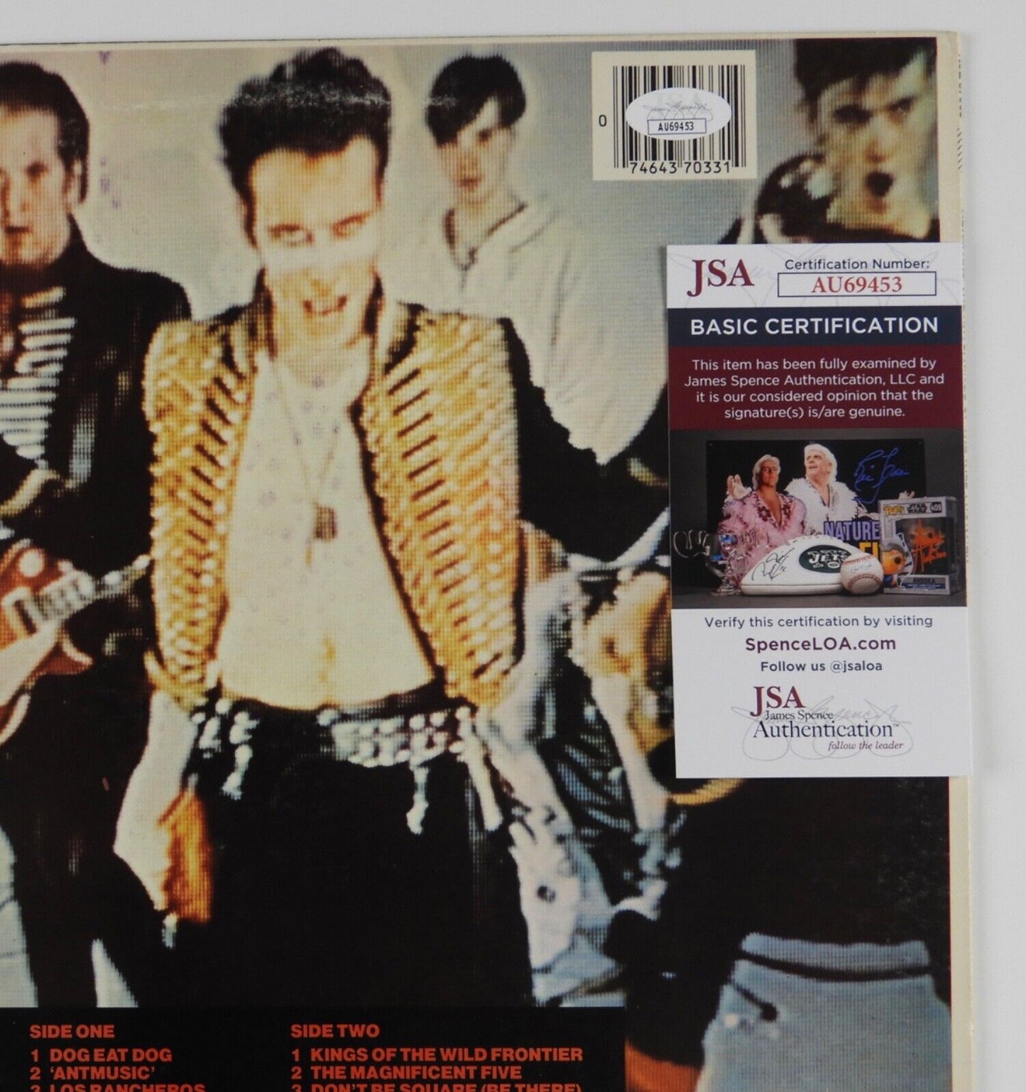 Adam Ant Signed Autograph Album JSA Record Vinyl Kings Of The Wild Frontier