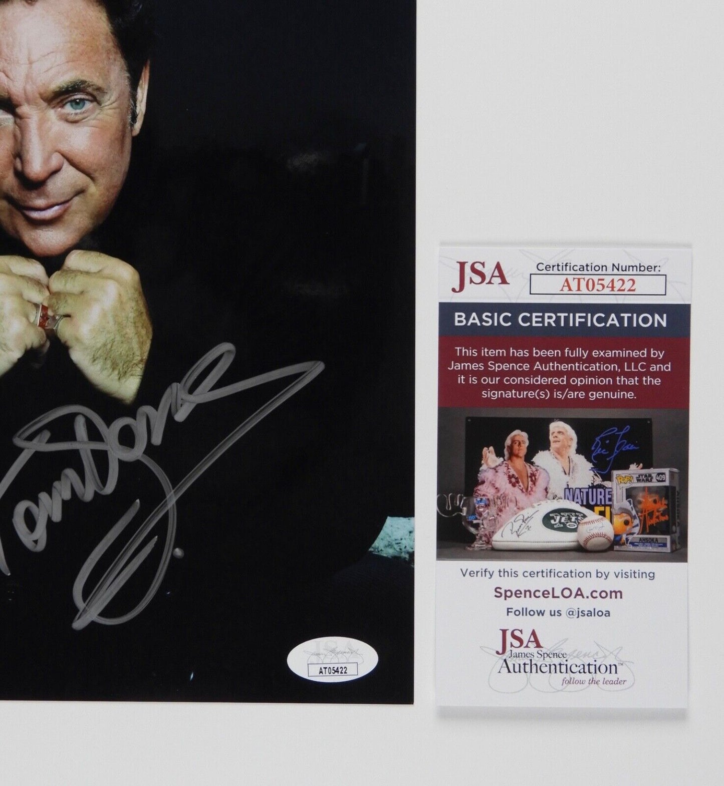 Tom Jones JSA Signed Autograph 8 x 10 Photo