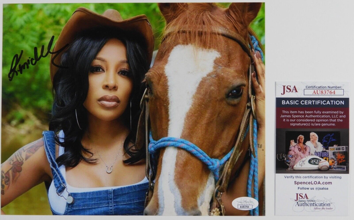 K Michelle Puddin  JSA Signed Autograph 8 x 10 Photo Country R & B Music Star