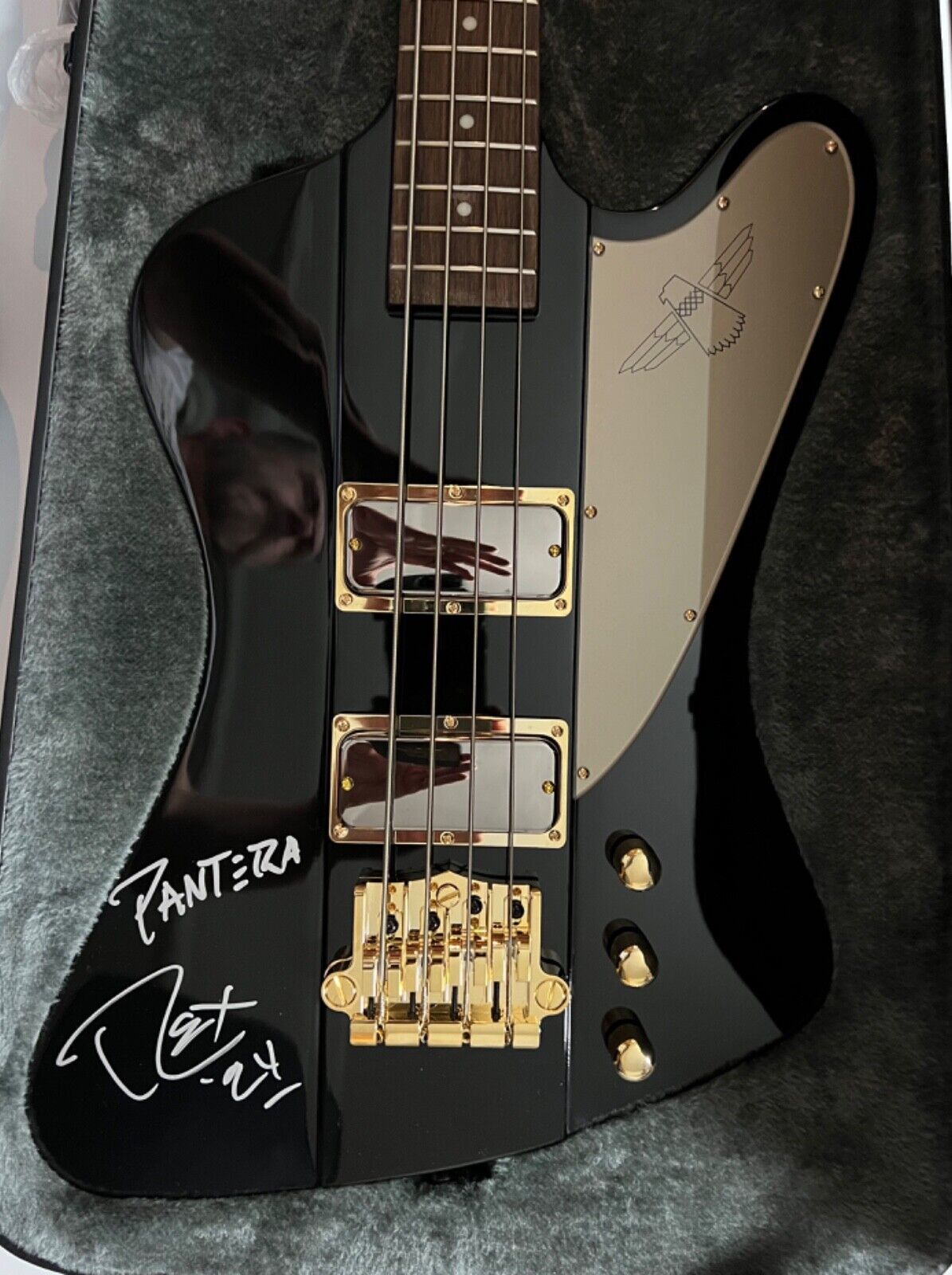 Rex Brown Pantera JSA Signed Epiphone Signature Bass Guitar