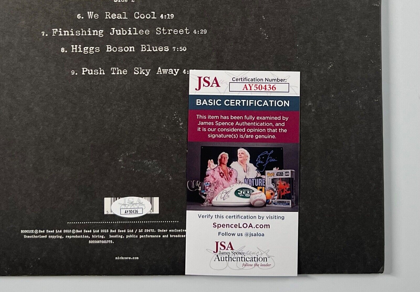 Nick Cave JSA Autograph Signed Album Vinyl Record Push The Sky Away