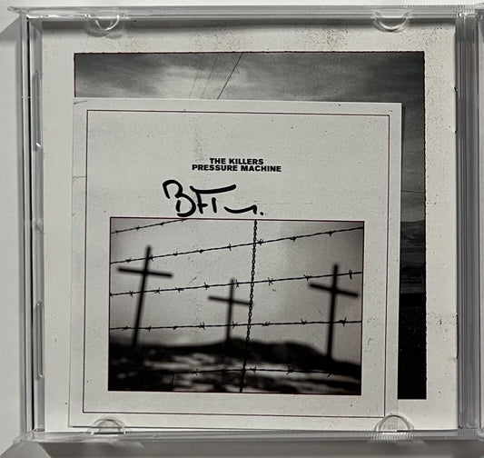 The Killers Brandon Flower signed autograph CD Booklet Insert Pressure Machine