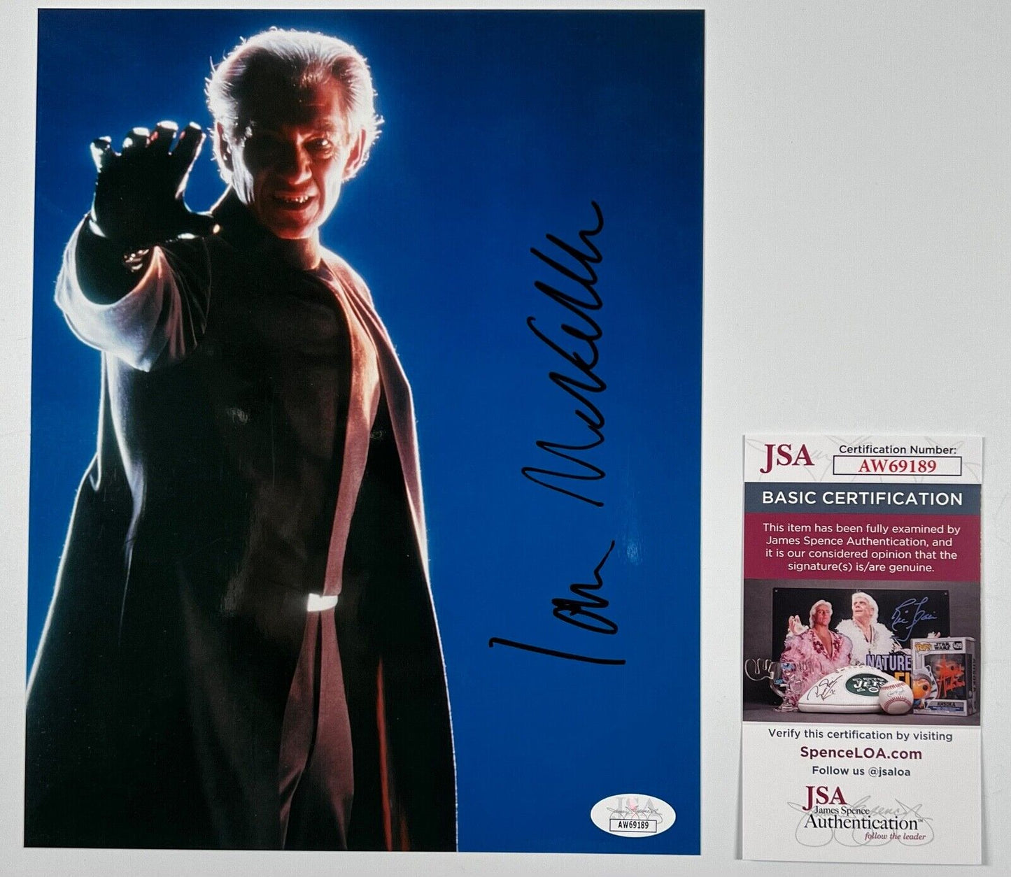 Ian McKellen Xmen Magneto JSA Signed Autograph Photo 8 x 10