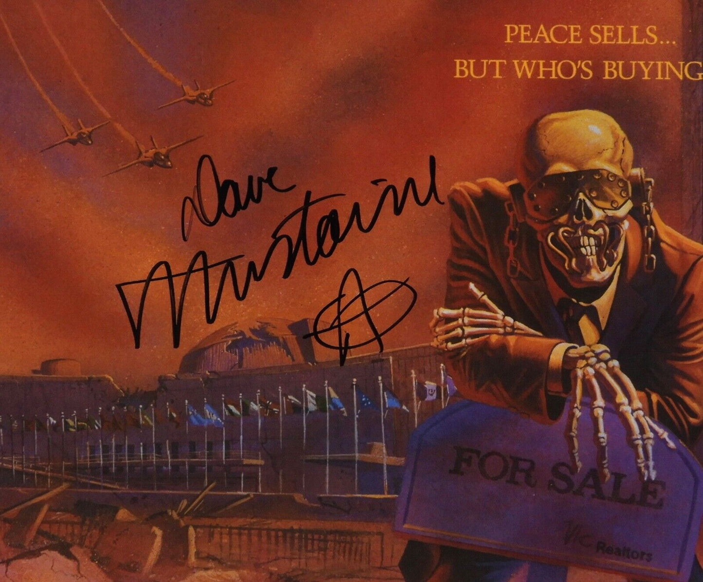 Dave Mustaine JSA Signed Autograph Album Record Vinyl Signed Megadeth