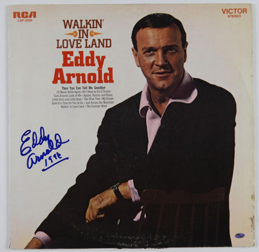 Eddy Arnold JSA Signed Autograph Album Record Vinyl Walkin In Love Land