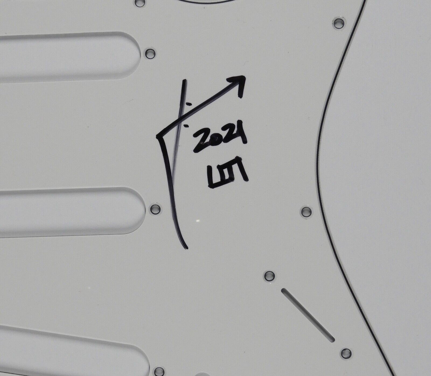 Jared Leto JSA Autograph Signed Guitar Guard Strat Kickplate
