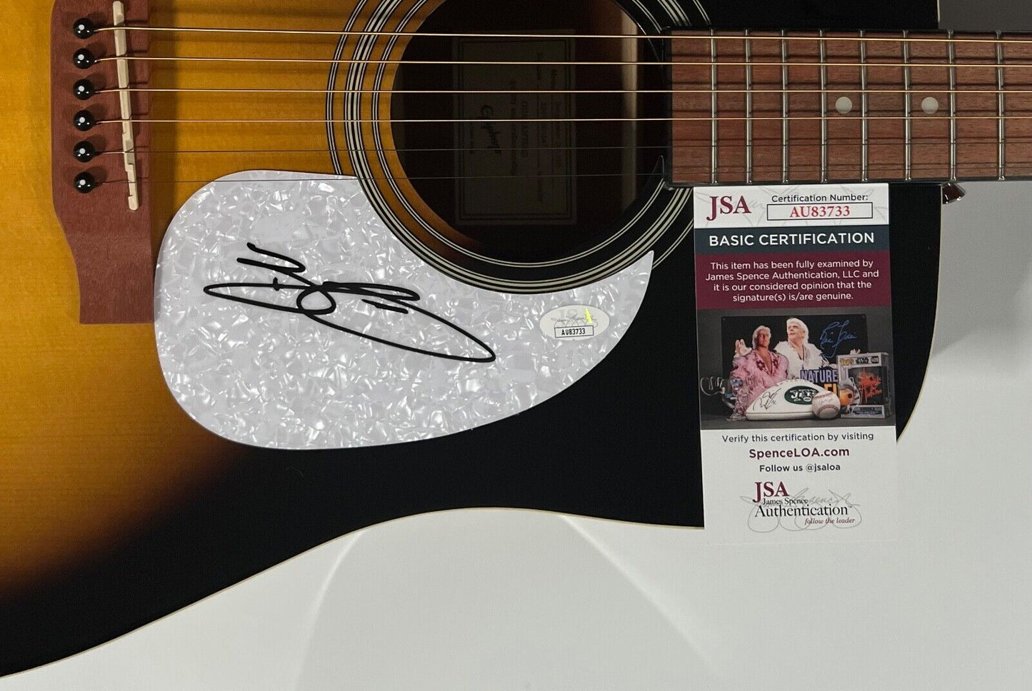 Jamey Johnson JSA Autograph Signed Guitar Epiphone Acoustic