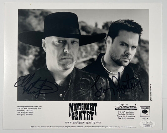 Montgomery Gentry JSA Signed Autograph 8 x 10 photo