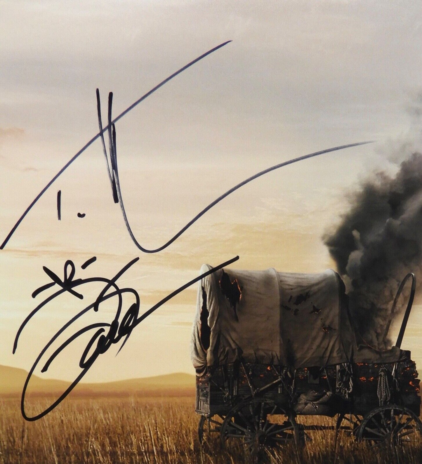 Tim McGraw Faith Hill JSA Signed Autograph 12 x 18 Photo 1883 Yellowstone