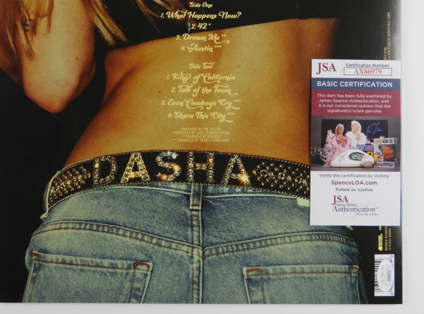 Dasha Signed Autograph Album JSA Record Vinyl