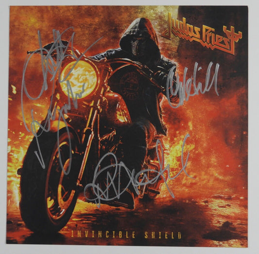 Judas Priest JSA Signed Autograph Album Record Vinyl Invisible Shield Lithograph