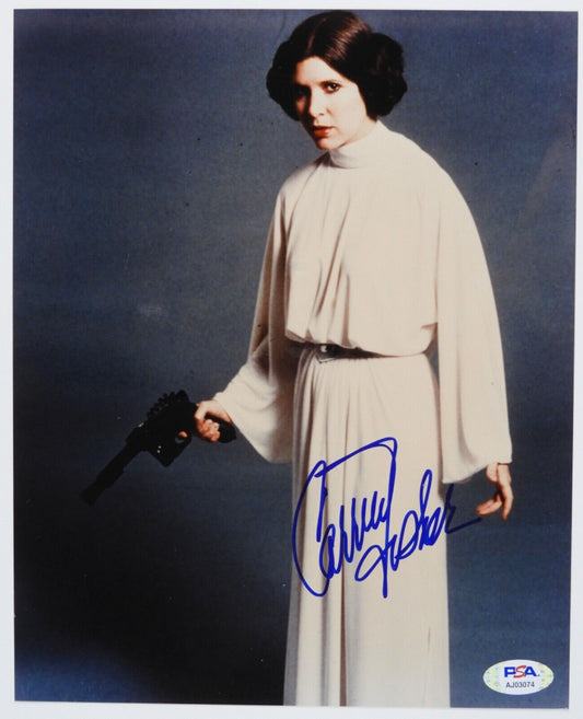 Star Wars Carrie Fisher Autograph Signed 8 x 10 Photo PSA COA Princess Leia