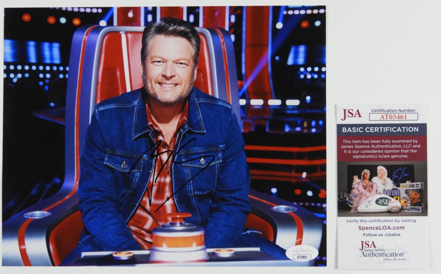 Blake Shelton JSA Autograph Signed 8 x 10 photo