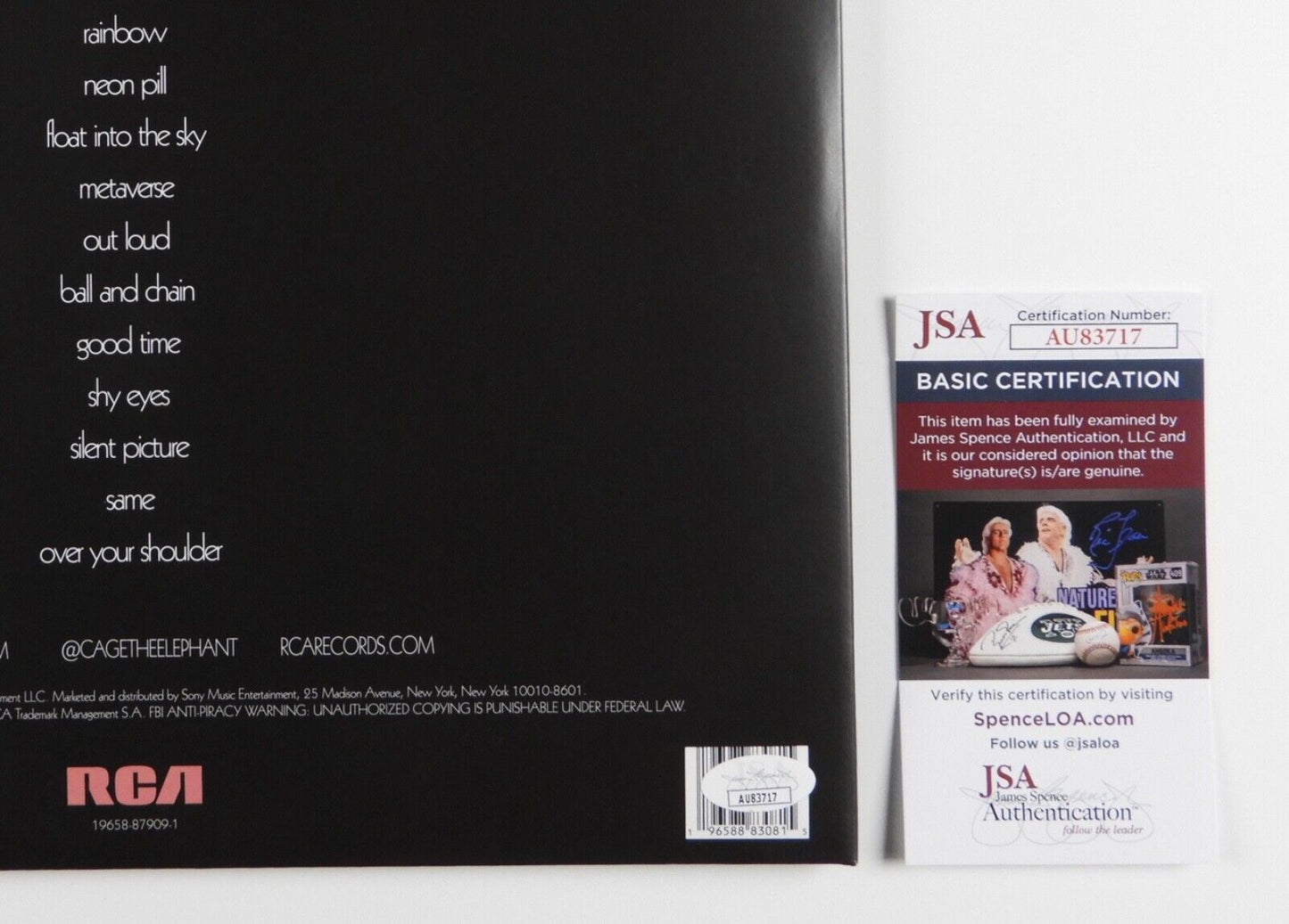 Cage The Elephant Fully JSA Signed Autograph Album Record Neon Pill