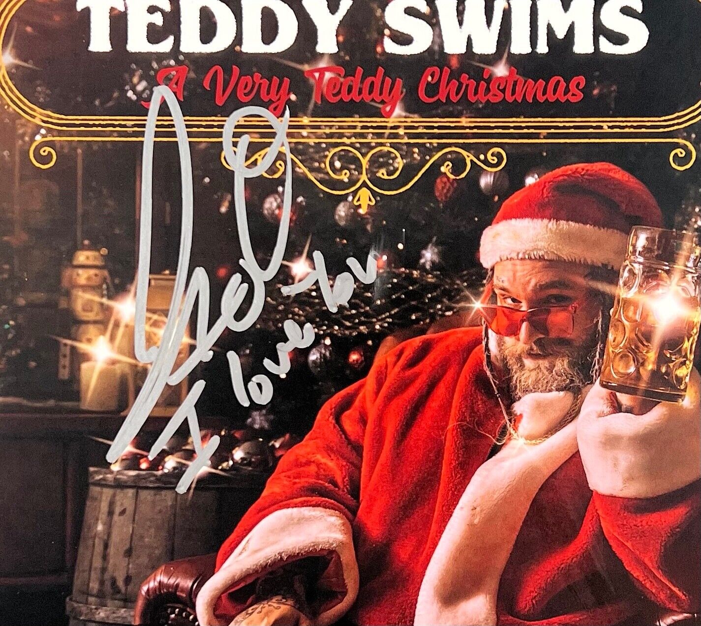 Teddy Swims JSA Autograph Signed Album Vinyl Record Album A Very Teddy Christmas