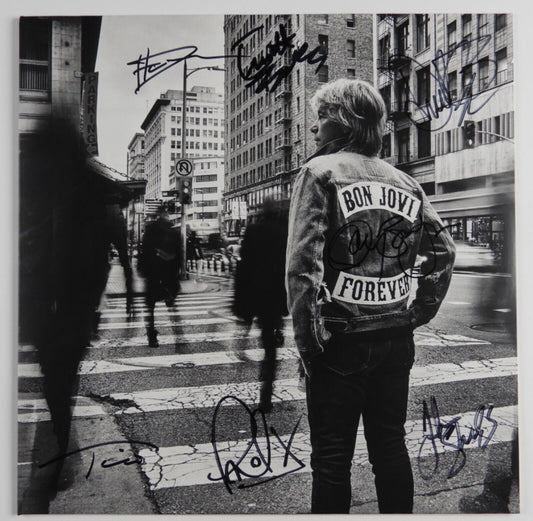 Bon Jovi Fully Signed JSA Autograph Album Vinyl Record Forever Jon Bon Jovi