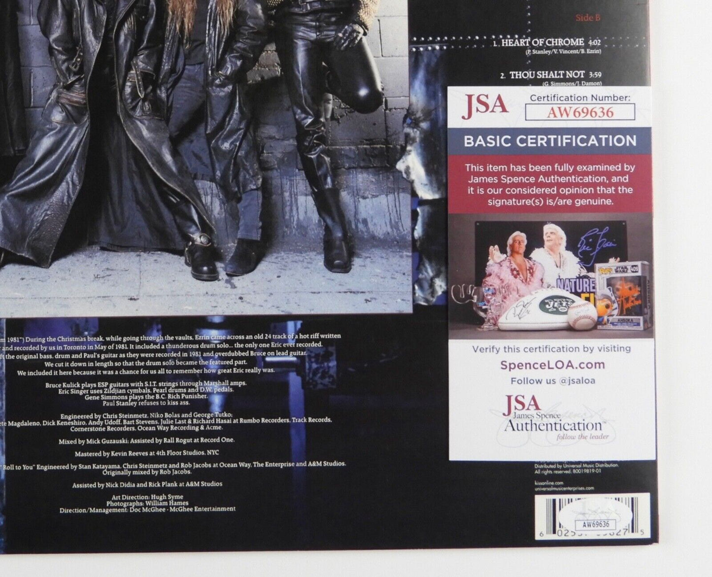 Kiss JSA Signed Autograph Album Record Vinyl Revenge Paul Stanley +