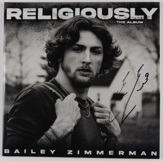 Bailey Zimmerman JSA Signed Autograph Album Record Vinyl Religiously