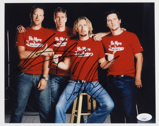 Nickelback Fully Signed Signed JSA Autograph Photo 8 x 10 Chad Kroeger