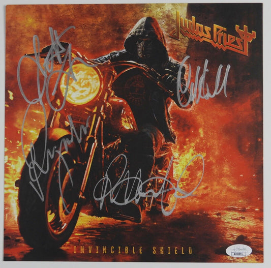 Judas Priest JSA Signed Autograph Album Record Vinyl Invisible Shield Lithograph
