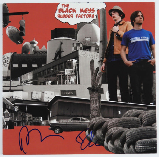 The Black Keys Signed Autograph JSA Record Album Vinyl Rubber Factory