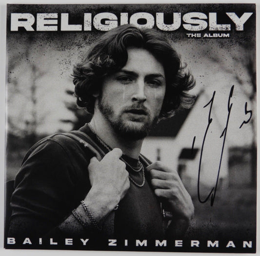 Bailey Zimmerman JSA Signed Autograph Album Record Vinyl Religiously