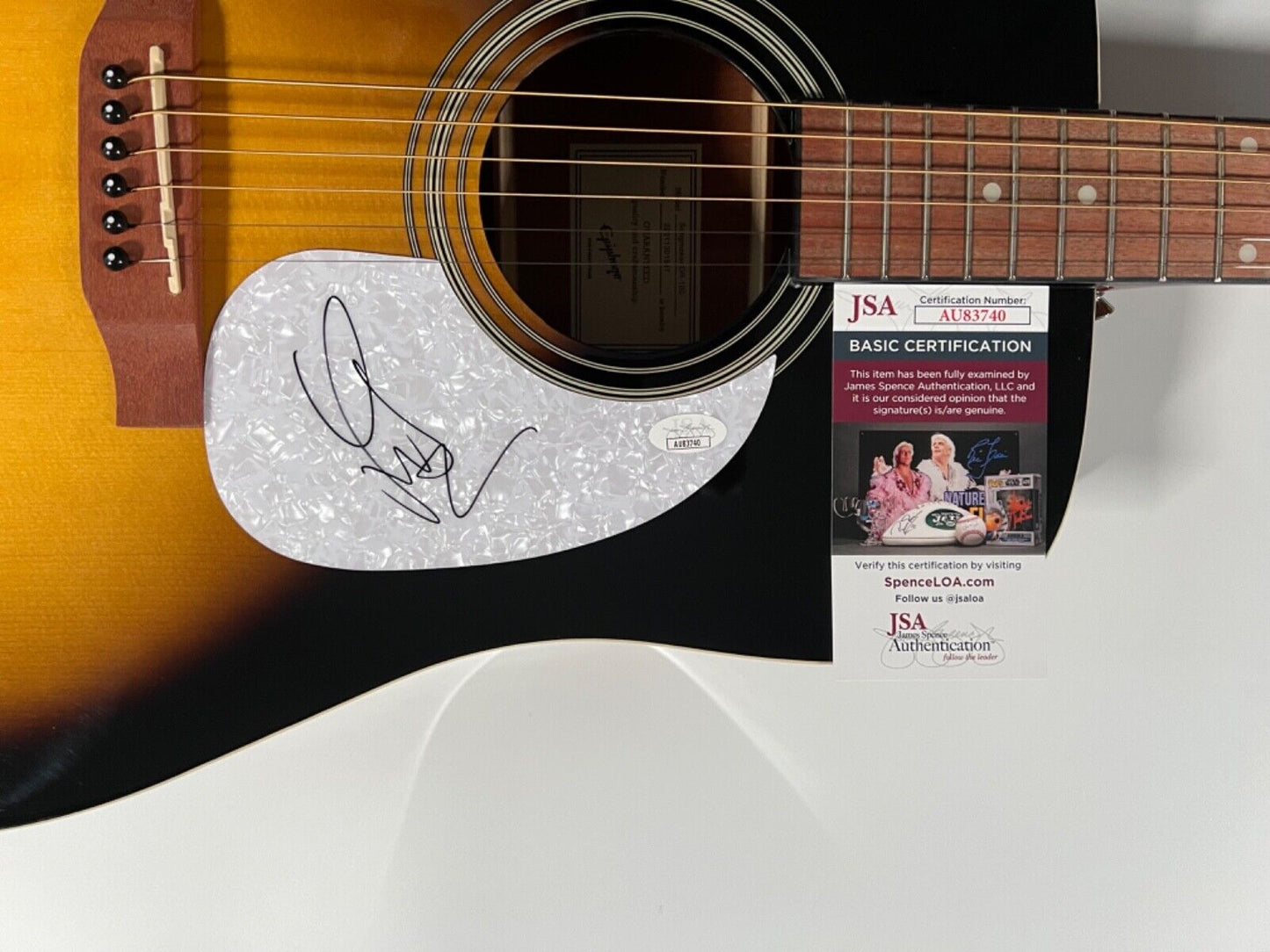 Lukas Nelson JSA Autograph Fully Signed Guitar Epiphone Acoustic