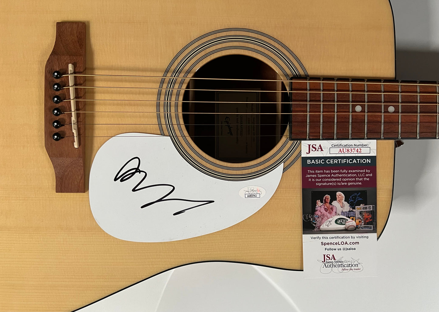 Dylan Gossett JSA Autograph Fully Signed Guitar Epiphone Acoustic