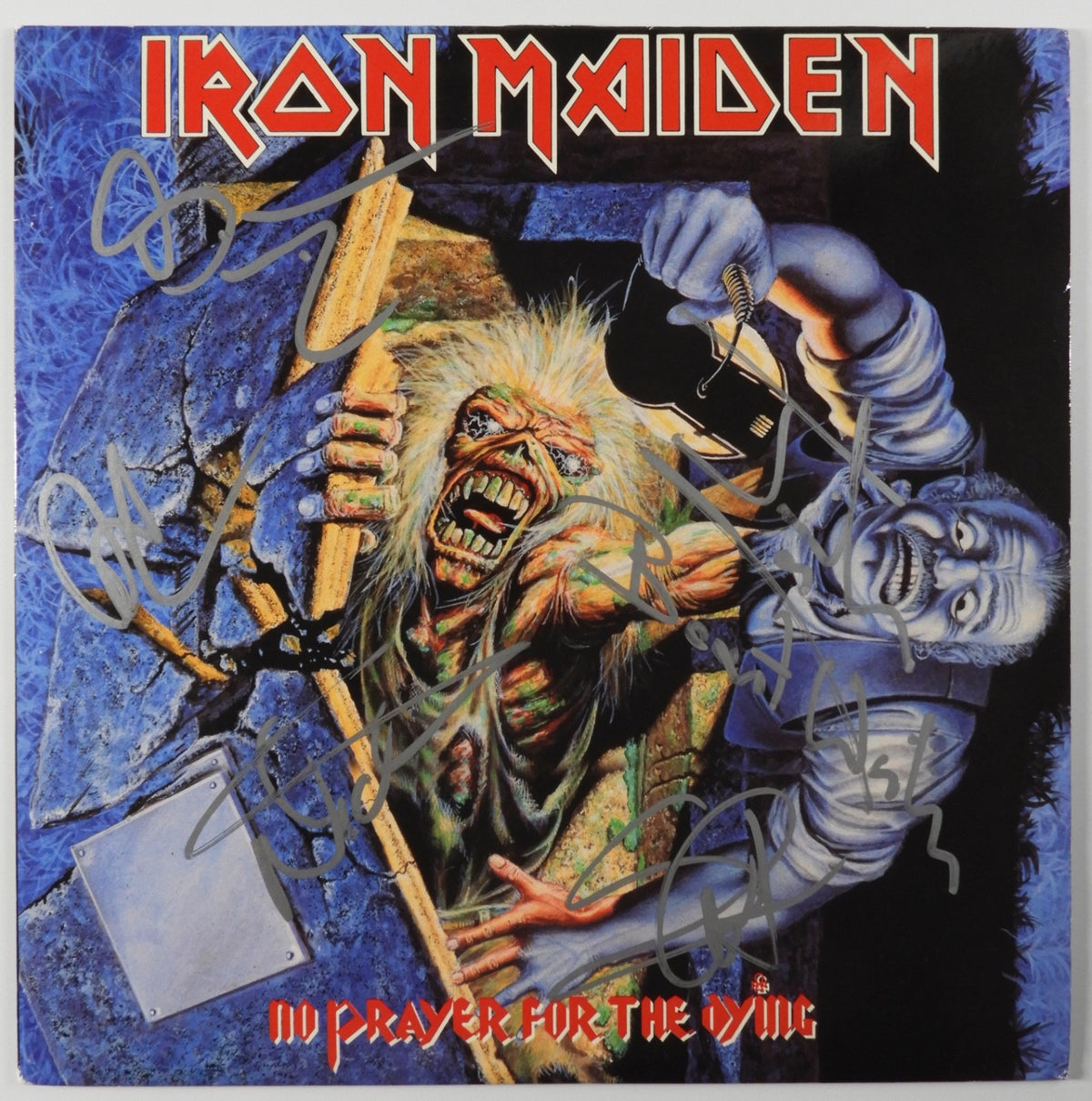 Iron Maiden Dave Murray Steve Harris + JSA Signed Autograph Record Album