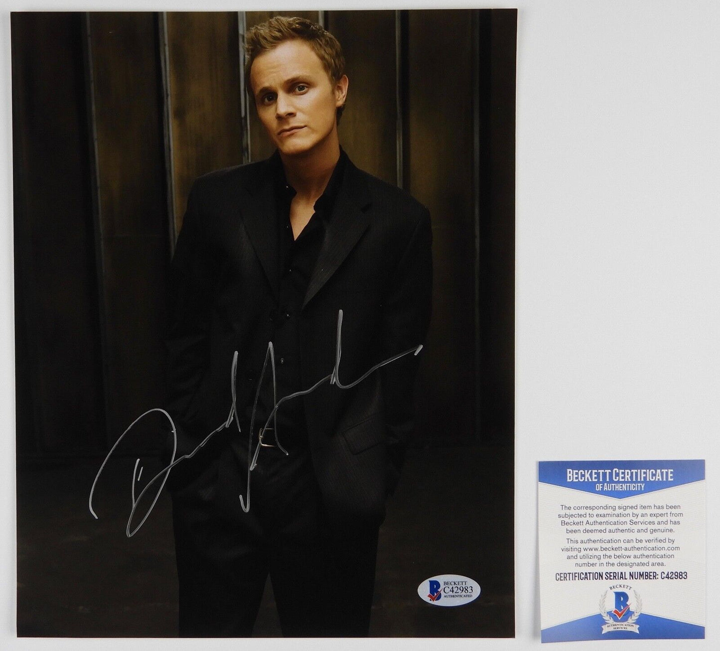 David Anders signed autograph photo 8 x 10 BAS COA Beckett