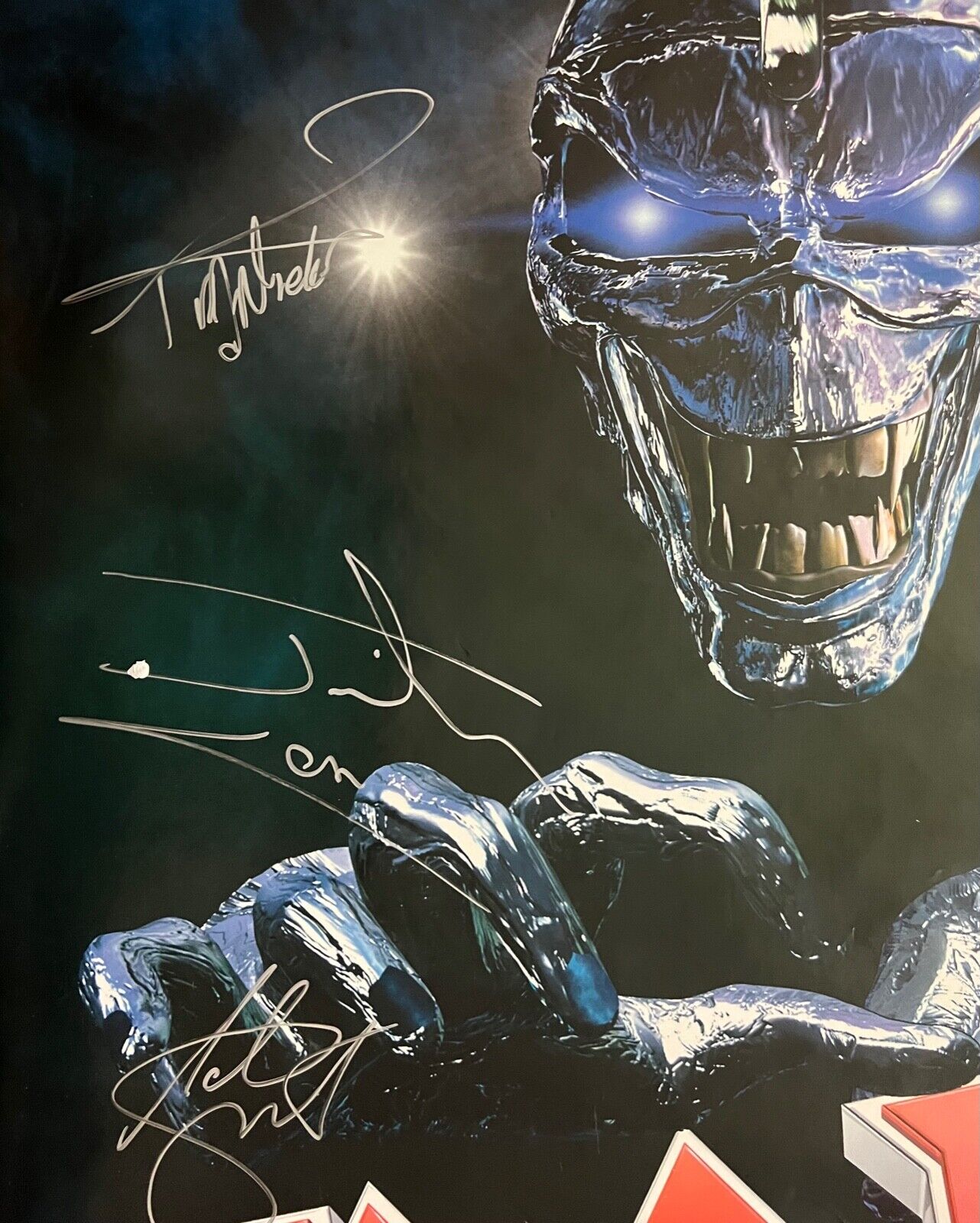 Iron Maiden Fully JSA Signed Autograph Poster Give Me Ed 03 Tour 6 SIGS!